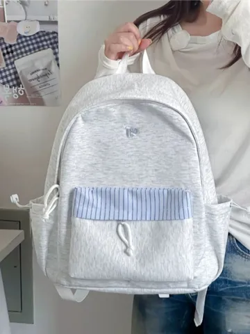 Zaino Casual in Stile Coreano per Studenti Grande Capacita Borsa Scolastica Unisex Poliestere Borsa per Libri Viaggio Quotidiano