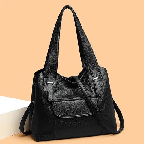 Dames Tote Bag Met Hoge Textuur Grote Capaciteit Zacht PU Leer Modieuze Casual Schoudertas Met Dubbele Handvatten En Verstelbare Riem
