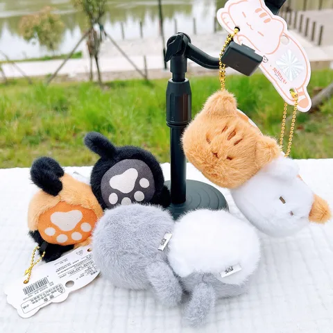 Muro Carino Coppia di Gatti Magnetici Peluche Ciondolo Morbido Peluche Bambola Ciondolo Borsa Portachiavi Giocattolo Regalo