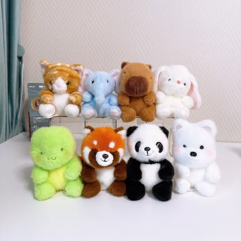 Carino Peluche Panda Rosso Animale Imbottito Bambola Sacco di Fagioli Ornamento Scrivania Regalo Compleanno