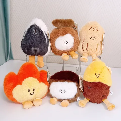 Giocattolo di Peluche Creativo di Simulazione di Cibo e Piante, Graziosa Bambola Ripiena di Noce, Cachi, Arachidi, Decorazione da Scrivania, Giocattolo per Macchina Artiglio