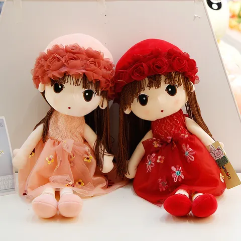 Carina Bambola Di Peluche Fata Ragazza Con Abito In Pizzo E Cappello Di Fiori Regalo Di Compleanno Per Bambini