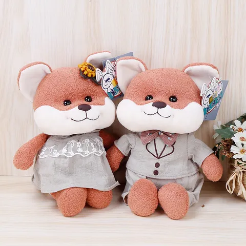 Carino Animale Coppia Peluche Volpe Topo Maiale Bambola Morbida