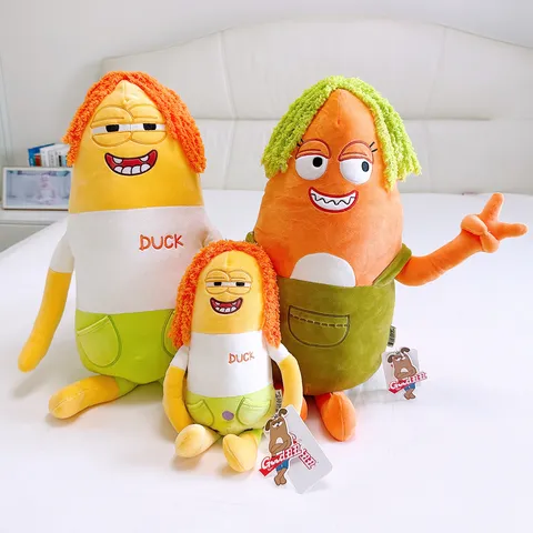 Simpatico Peluche per Famiglia Bizzarro Animale Impagliato Morbido Anatra Coniglio Cane Bambola Soffice Decorazione per Stanza