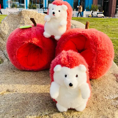 Carino Riccio Mela Peluche Animale di Peluche Bambola Cuscino Morbido Decorazione Stanza Regalo di Compleanno Per Bambini E Ragazze