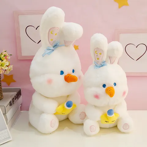 Cute Snowman Rabbit Plush Toy Stuffed Animal Soft Doll Cartoon Bunny Pillow Sleeping Companion Gift Home Decor