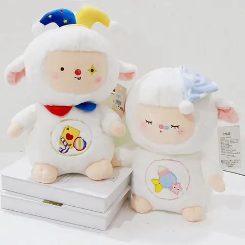Simpatico Pecora da Circo Peluche Giocattolo Animale Bambola Cuscino Morbido Regalo Agnello per Bambini