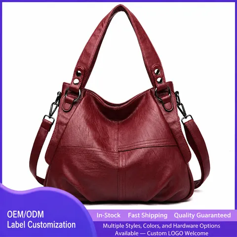 Dames Grote Capaciteit Tote Tas Zacht PU Leer Schouder Crossbody Tas Casual Urbane Minimalistische Handtas