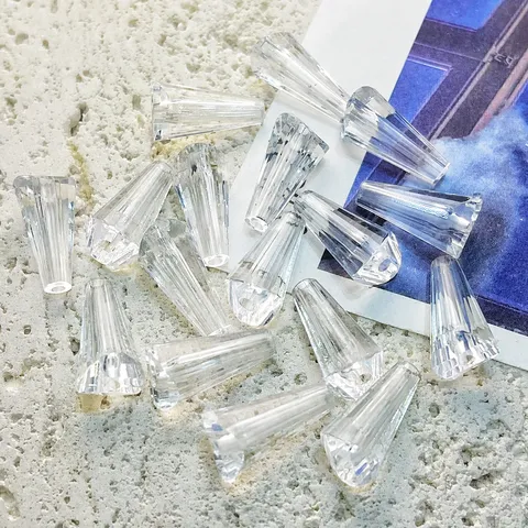 Transparent Acrylic Pagoda Beads Imitation Crystal Craft Accessories For DIY Jewelry Making And Crafting