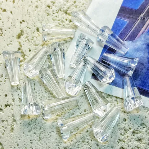 Transparent Acrylic Pagoda Beads Imitation Crystal Craft Accessories For DIY Jewelry Making And Crafting