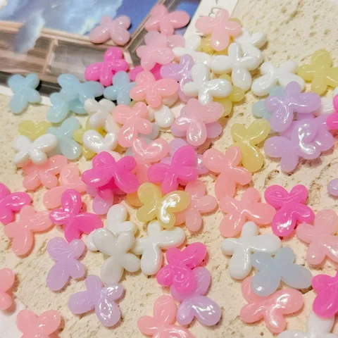 Cuentas Sueltas de Mariposa de Acrílico Coloridas Para Pulseras Collares Hechos a Mano DIY Accesorios de Fabricación de Joyas