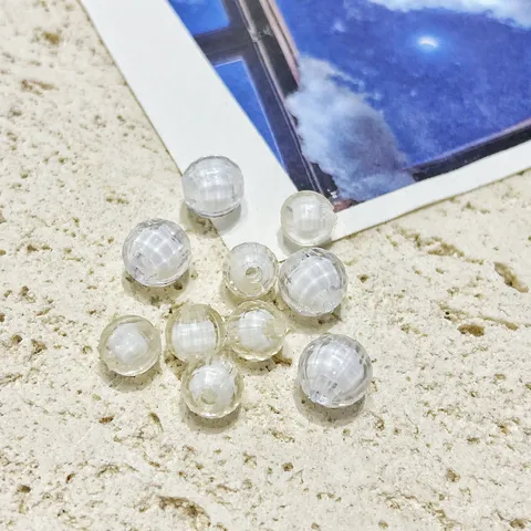 Cuentas Sueltas de Acrílico de Tierra Blanca Interior Transparente DIY Joyería Cadena de Teléfono Accesorios de Manualidades