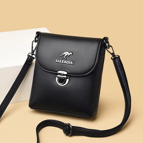 Dames Zachte PU Lederen Crossbody Tas Mode Casual Kleine Vierkante Schoudertas Vintage Mobiele Telefoon Tas