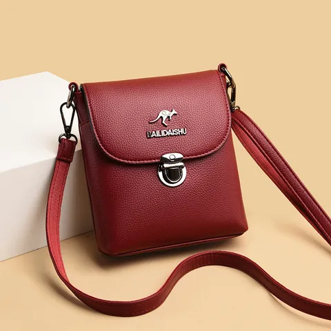 Dames Zachte PU Lederen Crossbody Tas Mode Casual Kleine Vierkante Schoudertas Vintage Mobiele Telefoon Tas