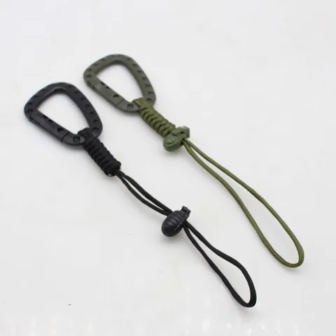 Mousqueton Tactique Clip Camping en Plein Air Sac à Dos Boucle Suspendue Anneau D en Plastique Avec Cordon Tressé