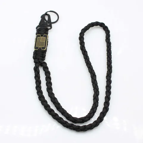 Supervivencia al Aire Libre Cordón Paracaídas Collar de Acampada Correa de Teléfono Tejida Hebilla Pico de Águila Llavero Cuerda Táctica