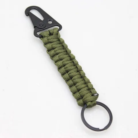 Seven Core Parachute Cord Mountaineering Buckle Braided Pendant Eagle Beak Keychain Outdoor Tactical Nylon Rope Key Ring