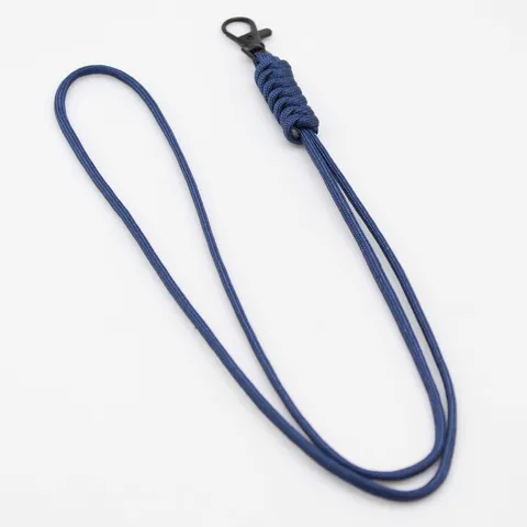 Handmade Woven Paracord Lanyard Multifunctional Neck Strap For ID Badge Keys Phone Anti-Lost Fashion Outdoor Cord