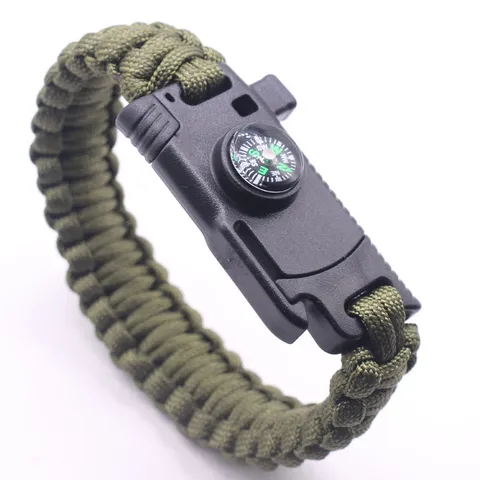 Outdoor Survival Paracord Bracelet Multi-functional Camping Hiking Adventure Emergency Braided Rope Bracelet
