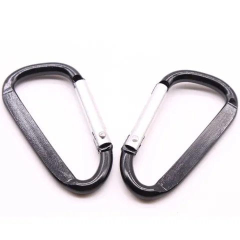 Mousqueton en Alliage d'Aluminium Léger Forme D Clip Mousqueton Ressort Extérieur Camping Randonnée Sac à Dos Porte-Clés