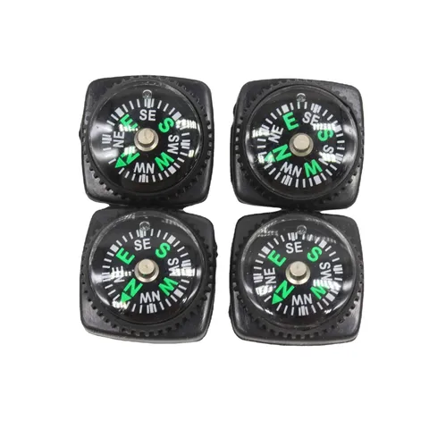 Extérieur Mini Boussole en Plastique Étanche Navigation de Poche Survie Camping Randonnée Boussole pour Bracelet Paracord