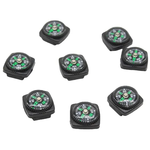 Extérieur Mini Boussole en Plastique Étanche Navigation de Poche Survie Camping Randonnée Boussole pour Bracelet Paracord