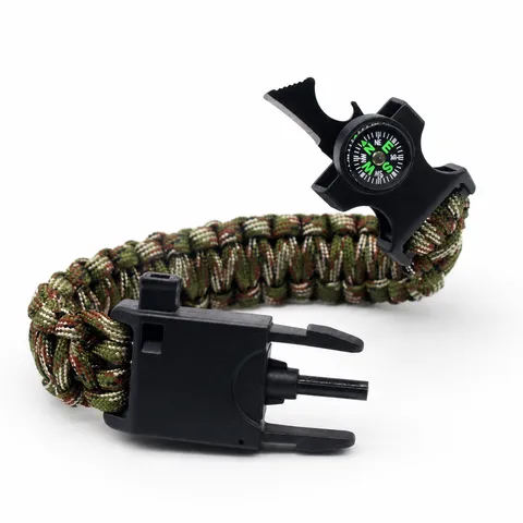 Multifunctional Outdoor Survival Paracord Bracelet Seven Core Woven Rope Camping Hiking Emergency Rescue Gear