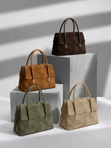 Damen Vintage Geschliffenes Rindsleder Handtasche Große Kapazität Retro Umhängetasche Lässige Tasche