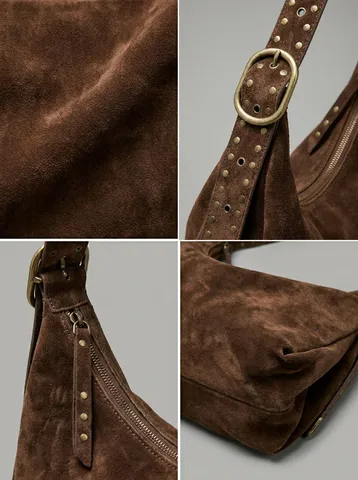 Damen Echtleder Tragetasche Urban Minimalistisch Mattiertes Rindsleder Umhängetasche Große Kapazität Handtasche