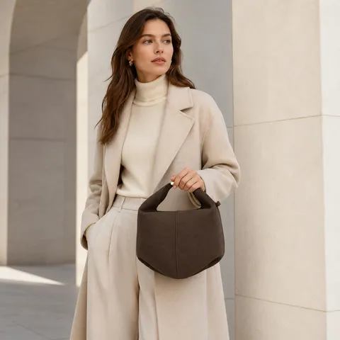 Damen Matte Leder Henkeltasche Pendler Casual Umhängetasche Minimalistisch Dumpling Bag Mode Handtasche