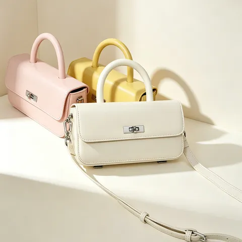 Damen Echtleder Handtasche Lässige Vielseitige Schulter Crossbody Tasche Kleine Quadratische Tasche Pendler Geldbörse