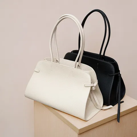 Damen Echtes Leder Tragetasche Große Kapazität Pendler Handtasche Rindsleder Einfarbig Casual Umhängetasche