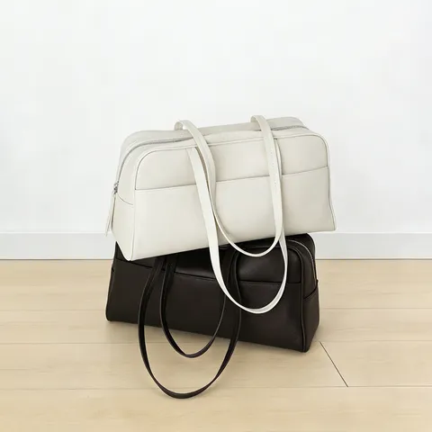 Damen Luxus Leder Boston Tasche Große Kapazität Retro Reise Handtasche Stilvolle Pendler Umhängetasche