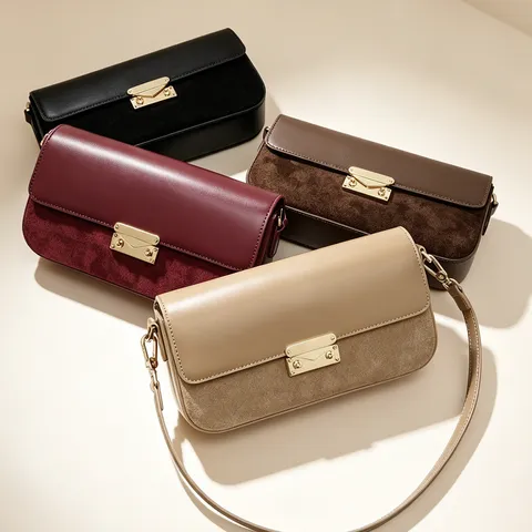 Damen Echtes Leder Umhängetasche Pendler Luxus Baguette Unterarmtasche Klassisch Einfarbig Crossbody Handtasche