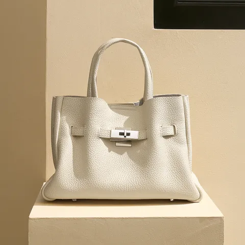Echtes Leder Tote Bag Für Damen Rindsleder Große Kapazität Pendler Handtasche Klassische Top Handle Tasche