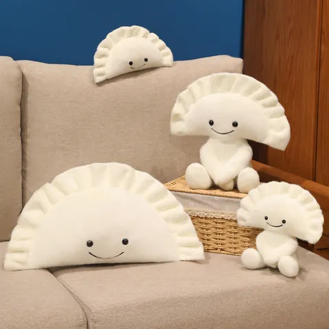 Cute Dumpling Plush Toy Stuffed Animal Soft Cartoon Food Pillow Cushion Kawaii Hugging Doll Kids Gift