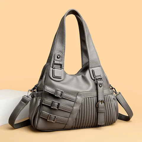 Dames Mode Zacht PU Leer Schoudertas Casual Veelzijdige Tote Bag Dagelijks Woon-Werkverkeer Reizen Crossbody Tas