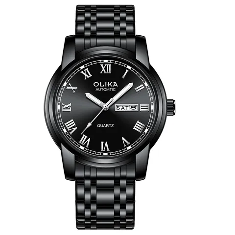 Classic Business Men's Quartz Watch Stainless Steel Band Luminous Waterproof Date Casual Wristwatch For Men