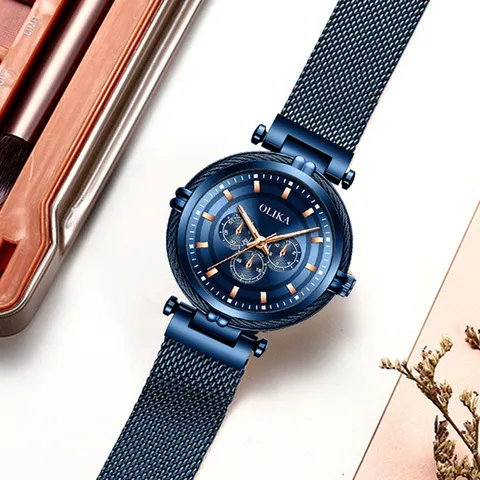 Women's Fashion Quartz Watch Stainless Steel Magnetic Milanese Strap Casual Elegant Wristwatch For Women Jewelry Gift