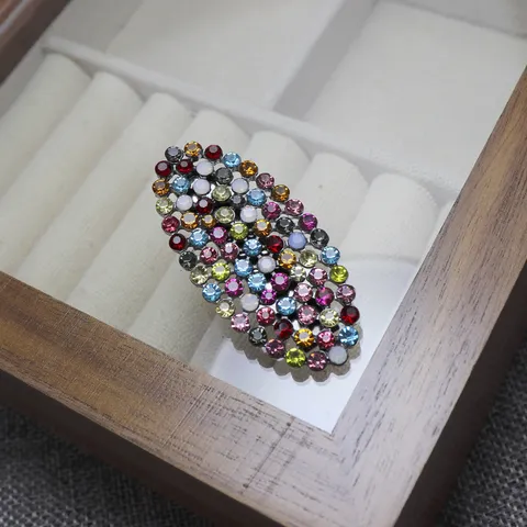 Pince à Cheveux Bec de Canard en Strass Cristal Coloré Barrettes en Métal Accessoires de Coiffure pour Femmes Filles Bijoux