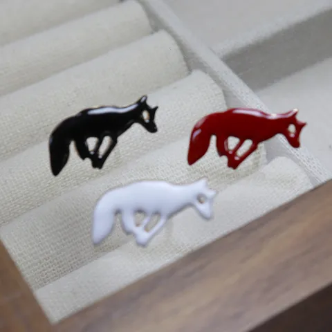 Mignon Animal Renard Broche Émail Alliage Épingle Mode Revers Badge Vêtements Chapeau Sac Accessoires Bijoux Cadeau