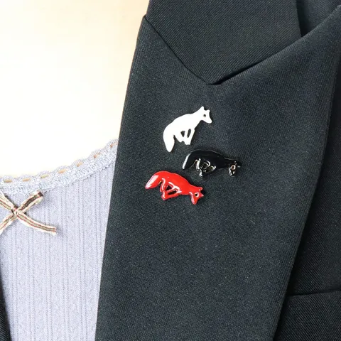 Mignon Animal Renard Broche Émail Alliage Épingle Mode Revers Badge Vêtements Chapeau Sac Accessoires Bijoux Cadeau