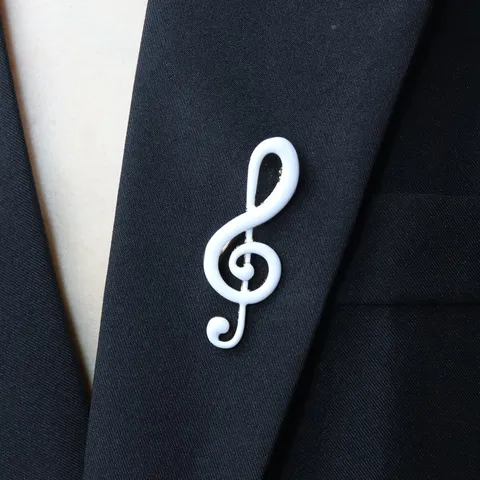 Original Style Collégien Broche Note de Musique Émail Fait Main Alliage Vintage Mode Bijoux Épinglette Badge Pour Étudiants