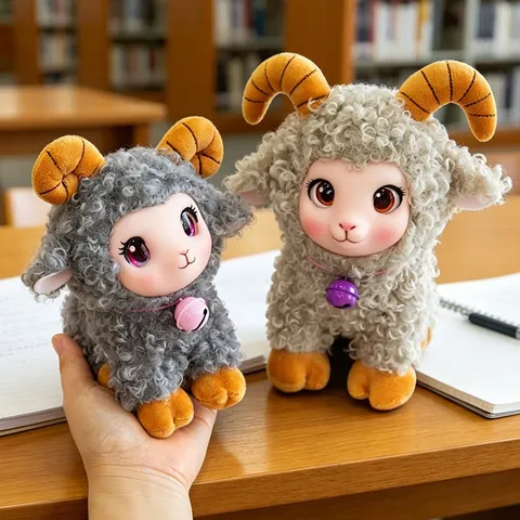 Cute Sheep Plush Toy Stuffed Animal Cute Cartoon Lamb Doll Soft Fluffy Pillow Kids Birthday Gift Home Decor