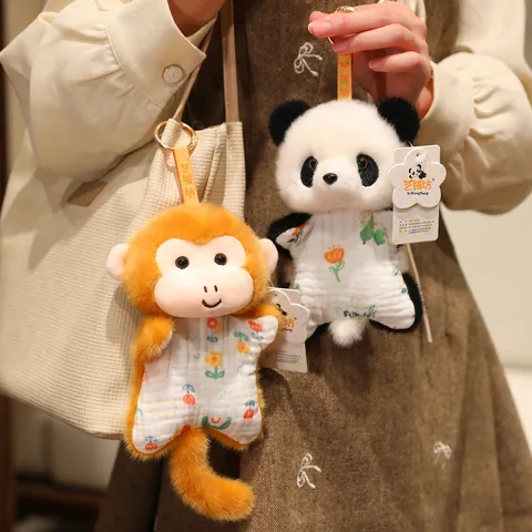 Cute Animal Plush Toy Pendant Cartoon Animal Doll Keychain Bag Hanging Ornament Soft Stuffed Toy Gift
