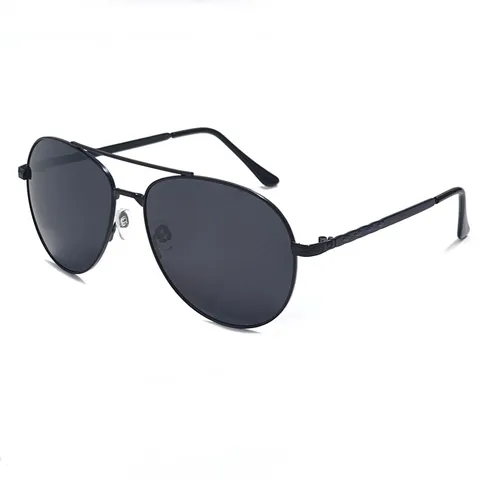 Lunettes de Soleil Polarisées pour Hommes Métal Aviateur Conduite Pêche Protection UV400 Mode Classique
