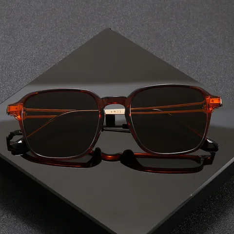 Lunettes De Soleil Polarisées Unisexe UV400 Conduite Lunettes De Soleil Rétro Branche En Métal Mode Lunetterie Pour Hommes Femmes