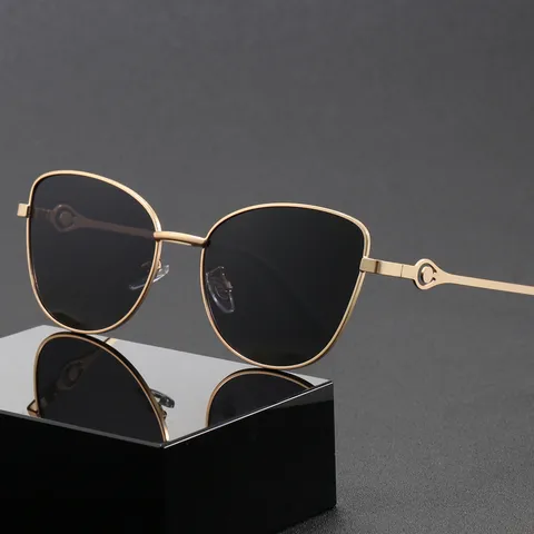 Lunettes de Soleil Polarisées à Monture en Acier Inoxydable Tendance pour Hommes et Femmes Protection UV400 Conduite en Plein Air