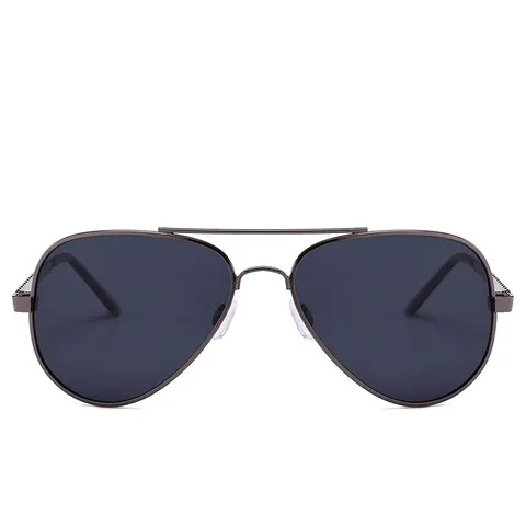 Lunettes de Soleil Pilote Polarisées pour Hommes Monture Métal Verres TAC UV400 Conduite Pêche