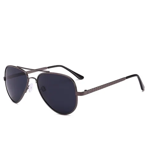Lunettes de Soleil Pilote Polarisées pour Hommes Monture Métal Verres TAC UV400 Conduite Pêche